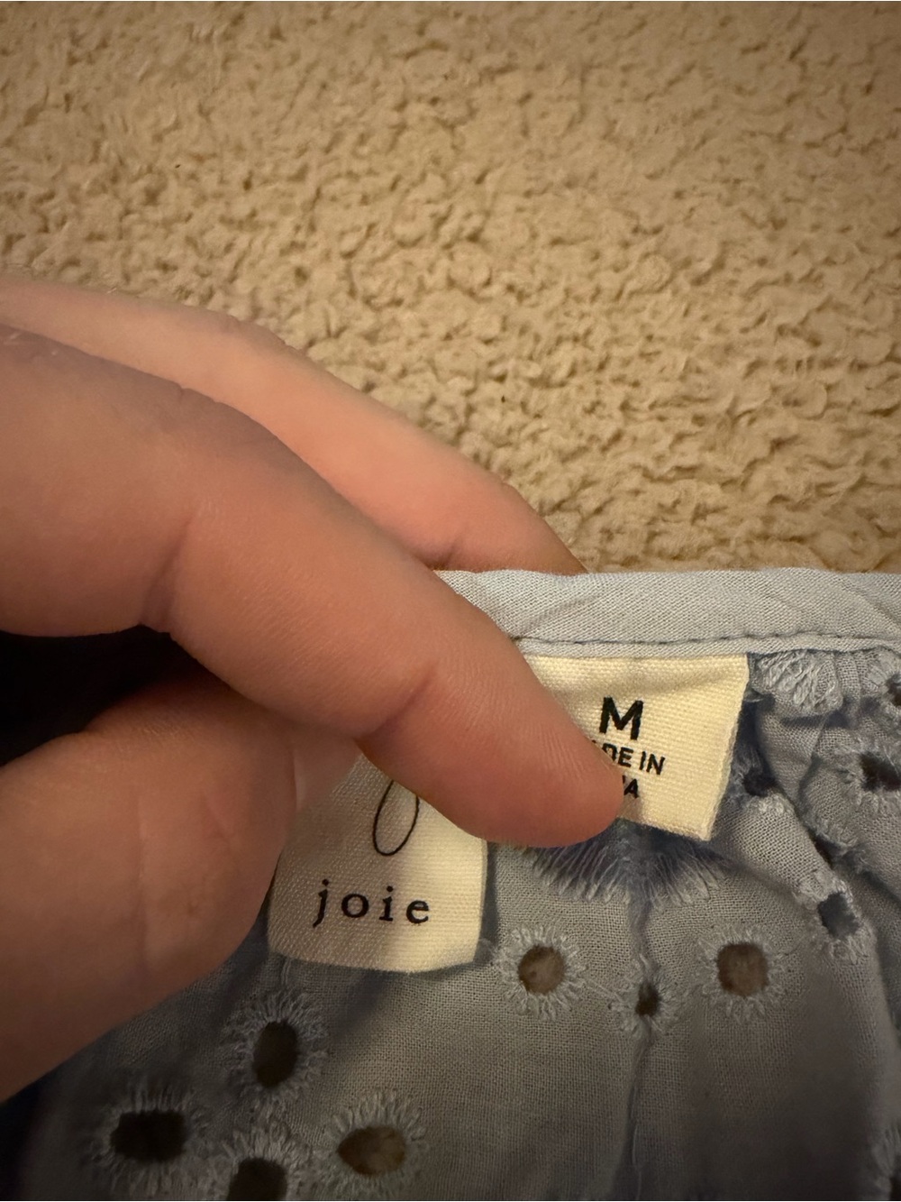 Joie Light Blue Eyelet Ruffle Drawstring Top - Kids - Picture 2 of 3